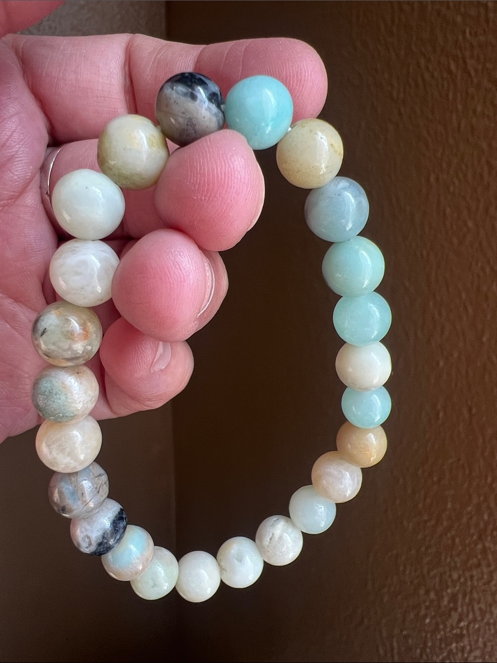 Multi-Color Amazonite Bead Stretch Bracelet - Women Jewelry